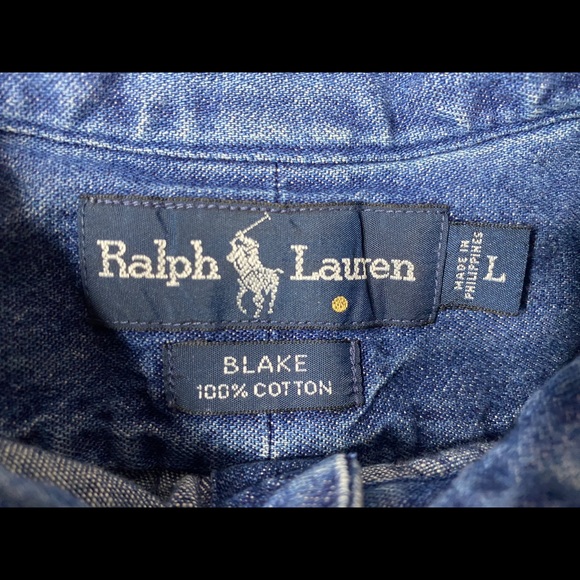 SOLD! Vintage Ralph Lauren jean button down - Picture 2 of 4